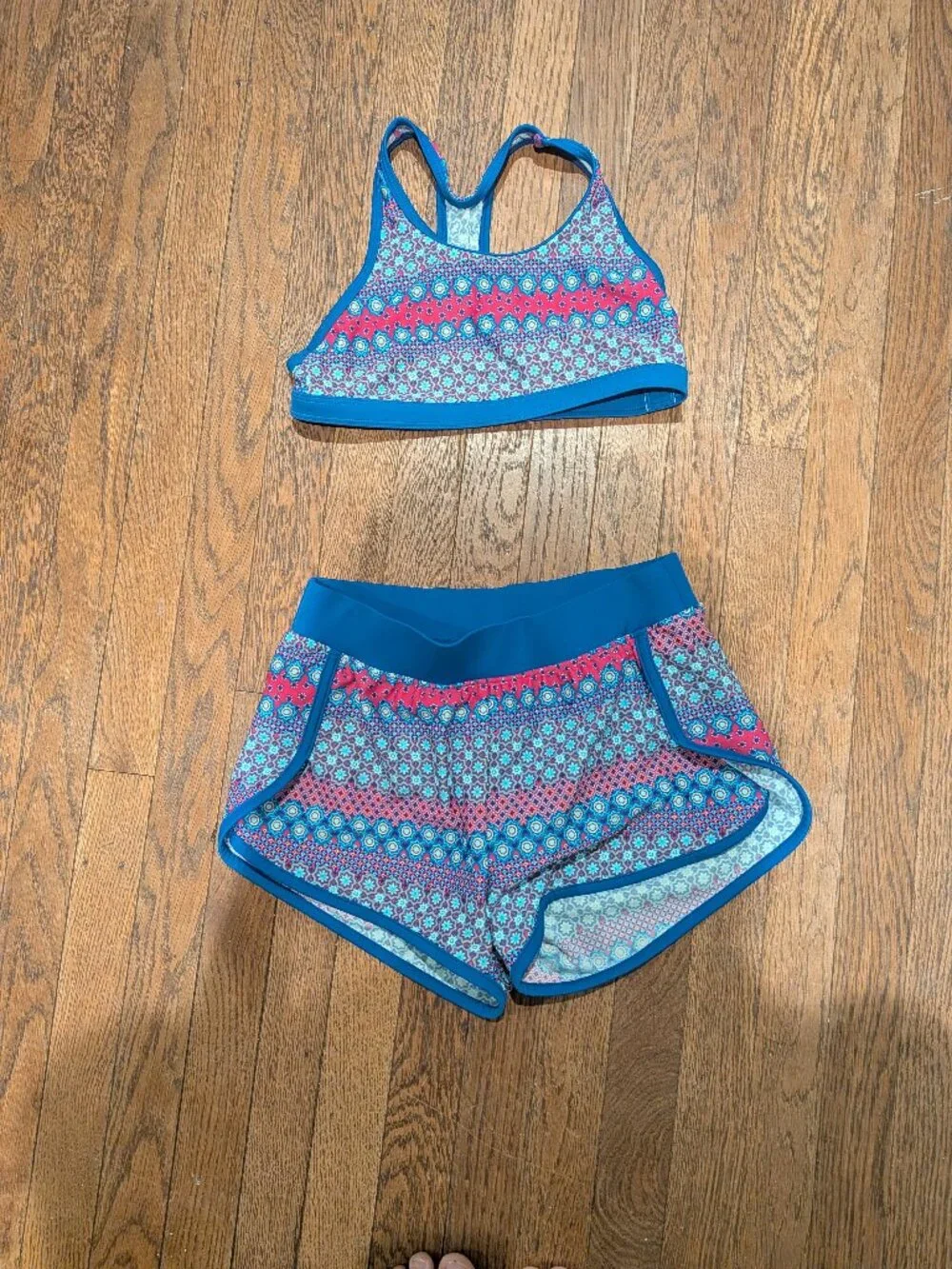 Girls LL Bean size 12 two piece bathing suit